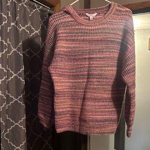 Time and Tru Multicolor Crew Neck Sweater
